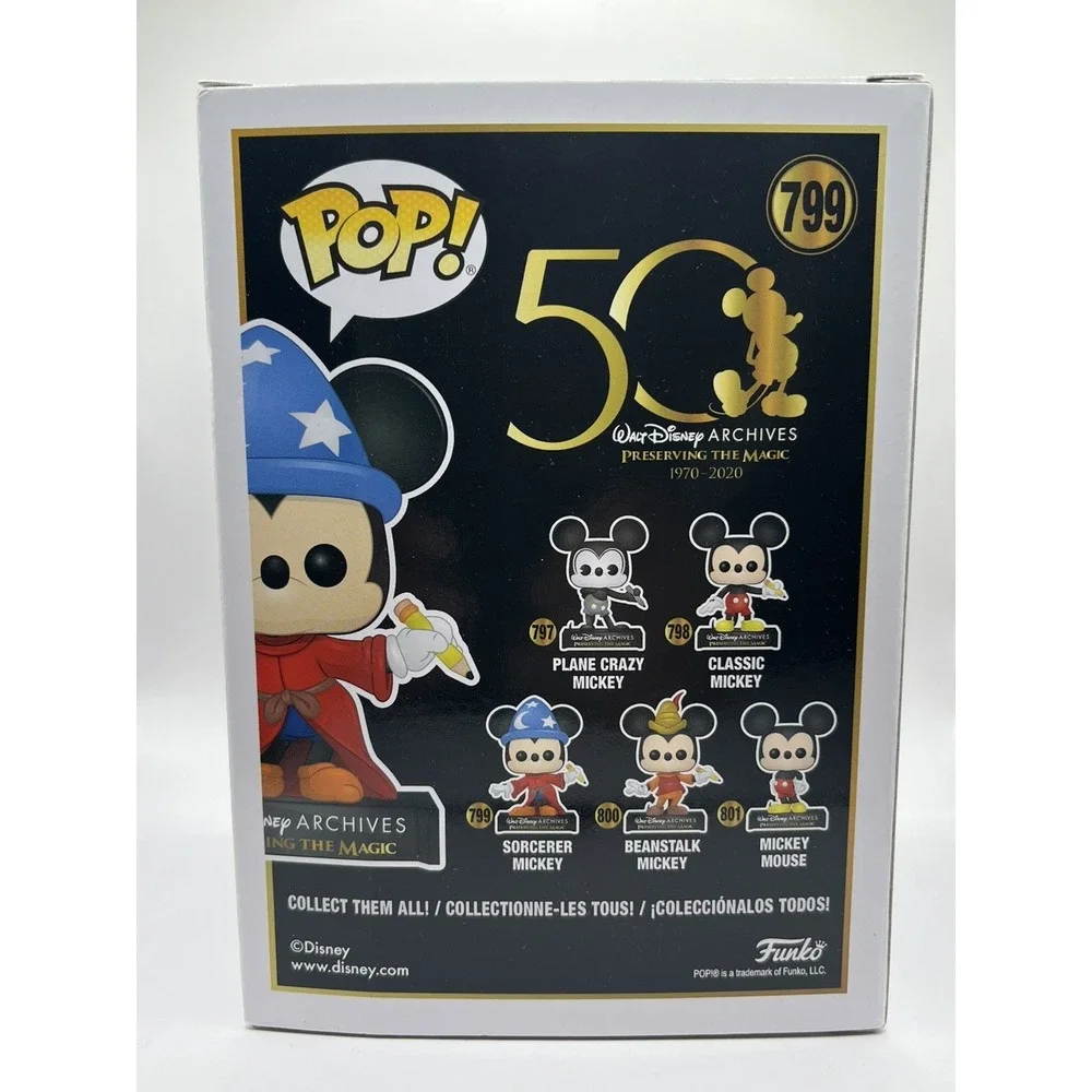 Sorcerer Mickey Mouse Disney 50th Anniversary Funko Pop #799 Preserving Magic